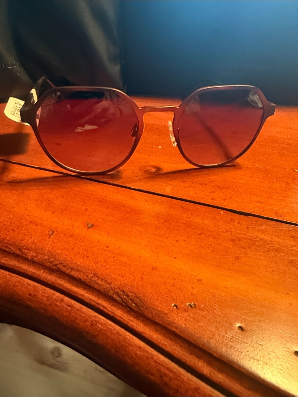 Round Gradient Lens Sunglasses in Copper